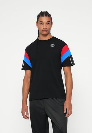 BANDA  - Osnovna majica kratkih rukava - black/red racing/blue sea