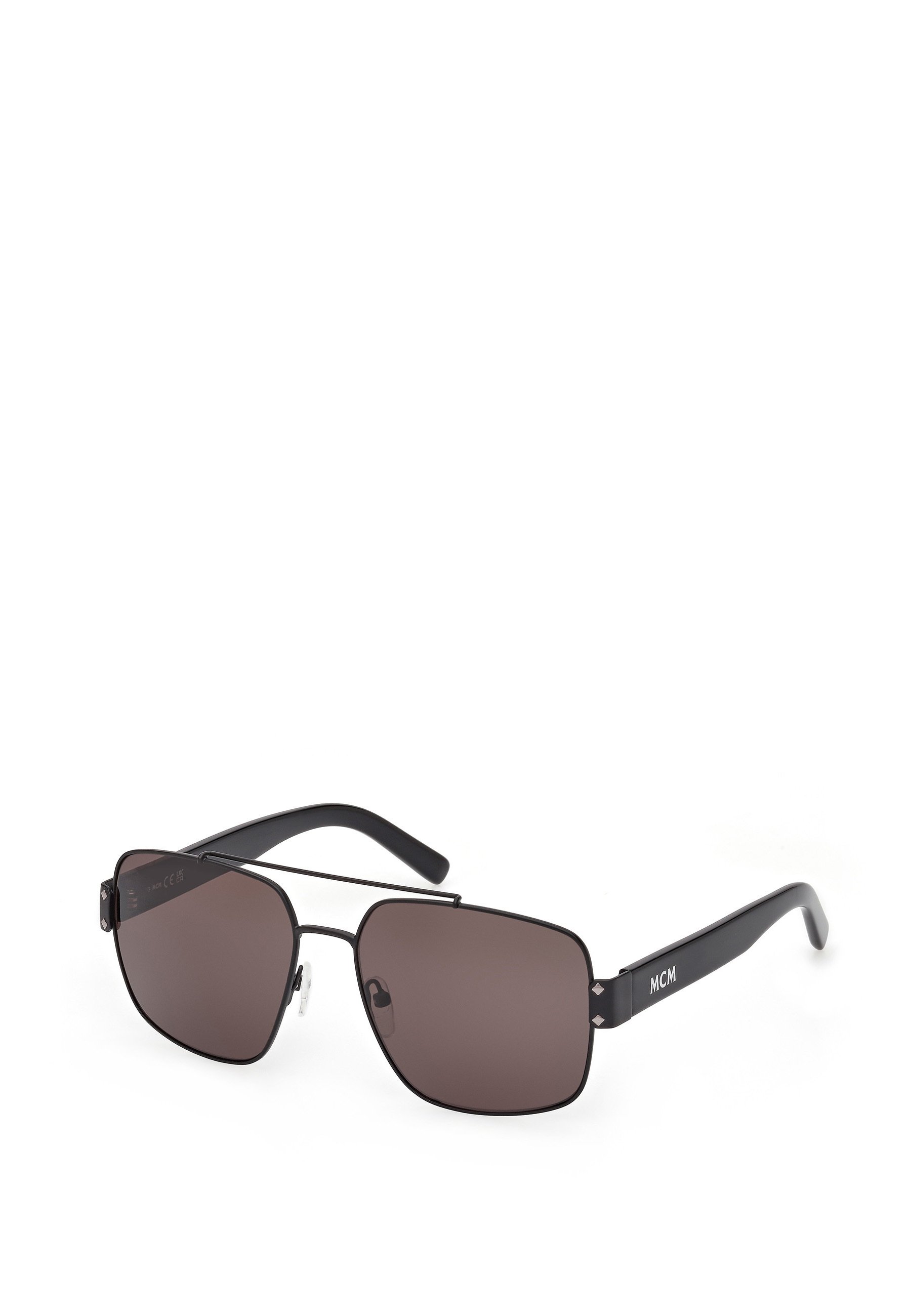 MCM Black Square Sunglasses with Grey Lenses and Logo Arms MCM Worldwide Shiny Black Square Sunglasses MW0020-01A Smoke  main image 2