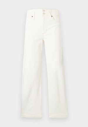 THE SEAMED WIDE TROUSER CROP - Τζιν χαλαρής εφαρμογής - white