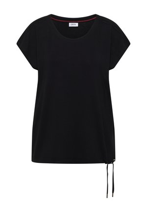 Cecil, DROPPED SHOULDER SHIRT MIT CUT-OUT-DETAIL - T-shirts basic - black