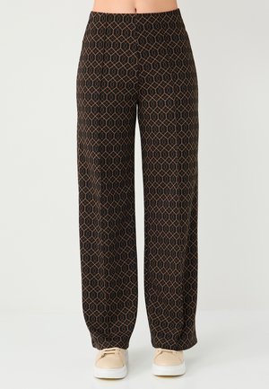 GEOMETRIC PATTERN - Stoffhose - brown