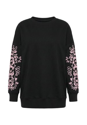 Studio Untold, SWEATSHIRT, OVERSIZE SHAPE, LANGARM-STICKEREI - Sweater - black