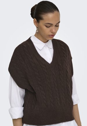 ONLY, ONLMELODY VEST KNT NOOS - Pullover - coffee bean