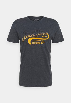 JJNICK TEE CREW NECK - T-shirt con stampa - navy blazer