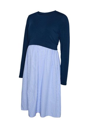 MAMALICIOUS, MLANNIE JUNE LS MIX ABK DRESS 2F - Vestido informal - pageant blue detail:wo striped bottom
