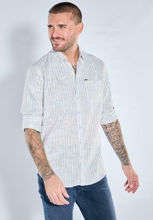 LANGARM IN FLAMMGARN-OPTIK - Hemd - khaki