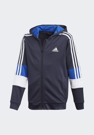 MUST HAVES AEROREADY 3-STRIPES FULL-ZIP HOODIE - Bluza rozpinana - blue