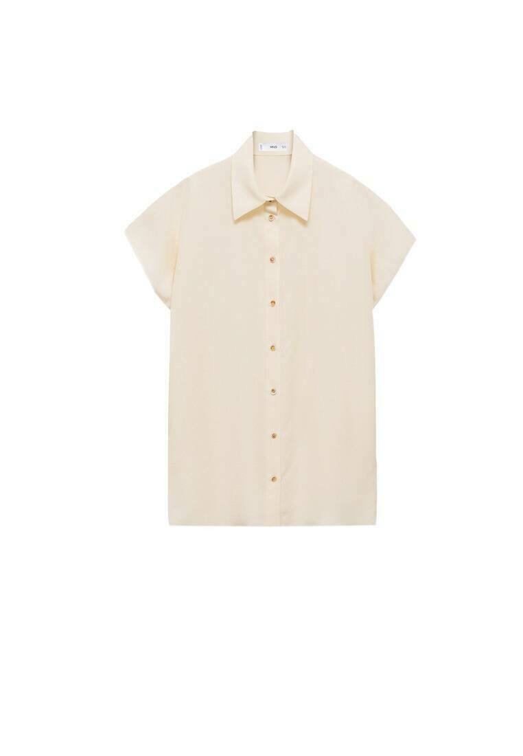 Mango Overhemdblouse crème Mango Overhemdblouse crème