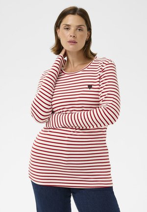 LIA - T-shirt à manches longues - chalk red - coffee heart