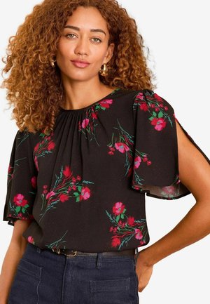 Love & Roses FLUTTER - REGULAR FIT - Blūze - black floral