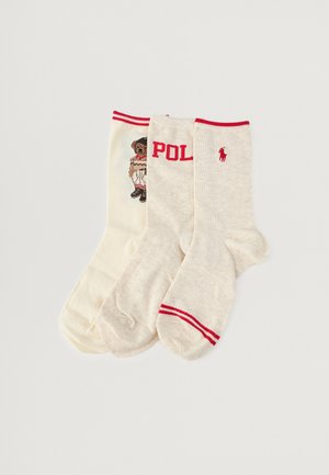 CREW SOCK 3 PACK - Kojinės - oatmeal/ivory