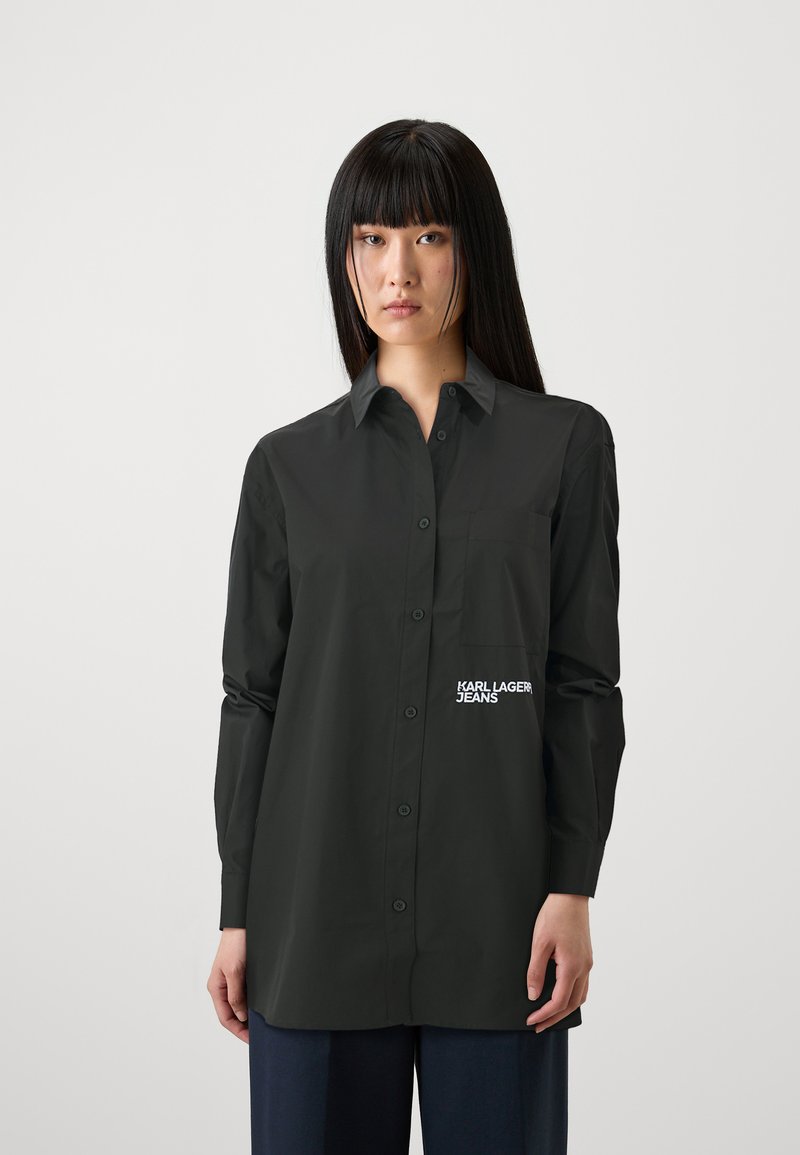 Karl Lagerfeld Jeans OVERSIZED SHIRT - Košilová halenka  - black
