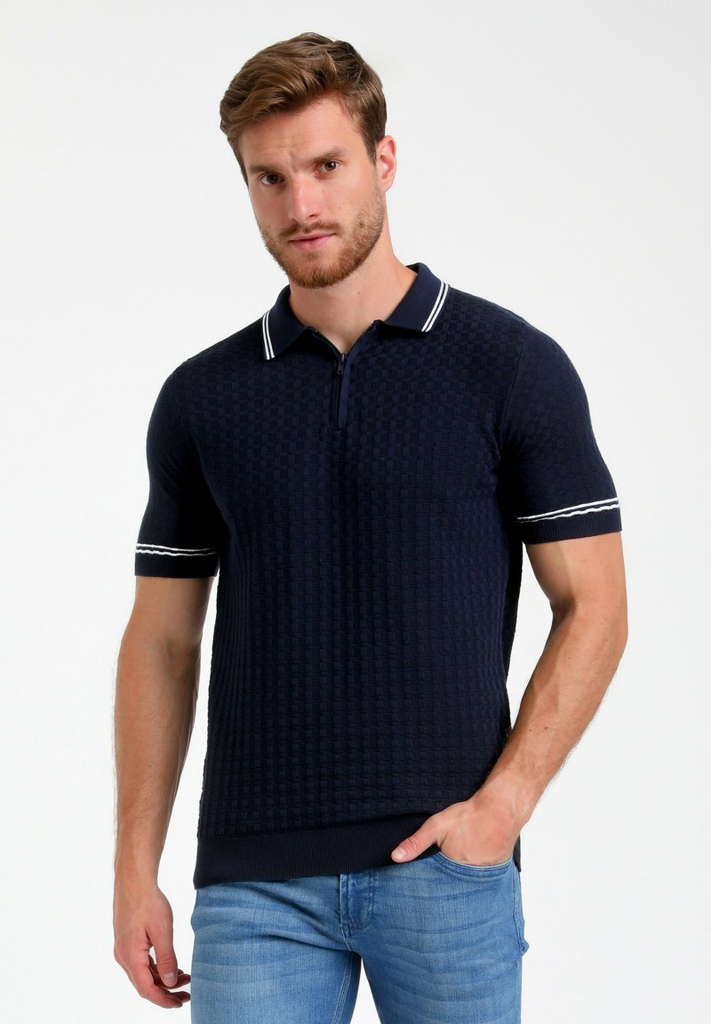 Gabbiano WITH ZIPPER - Polo marškinėliai - navy