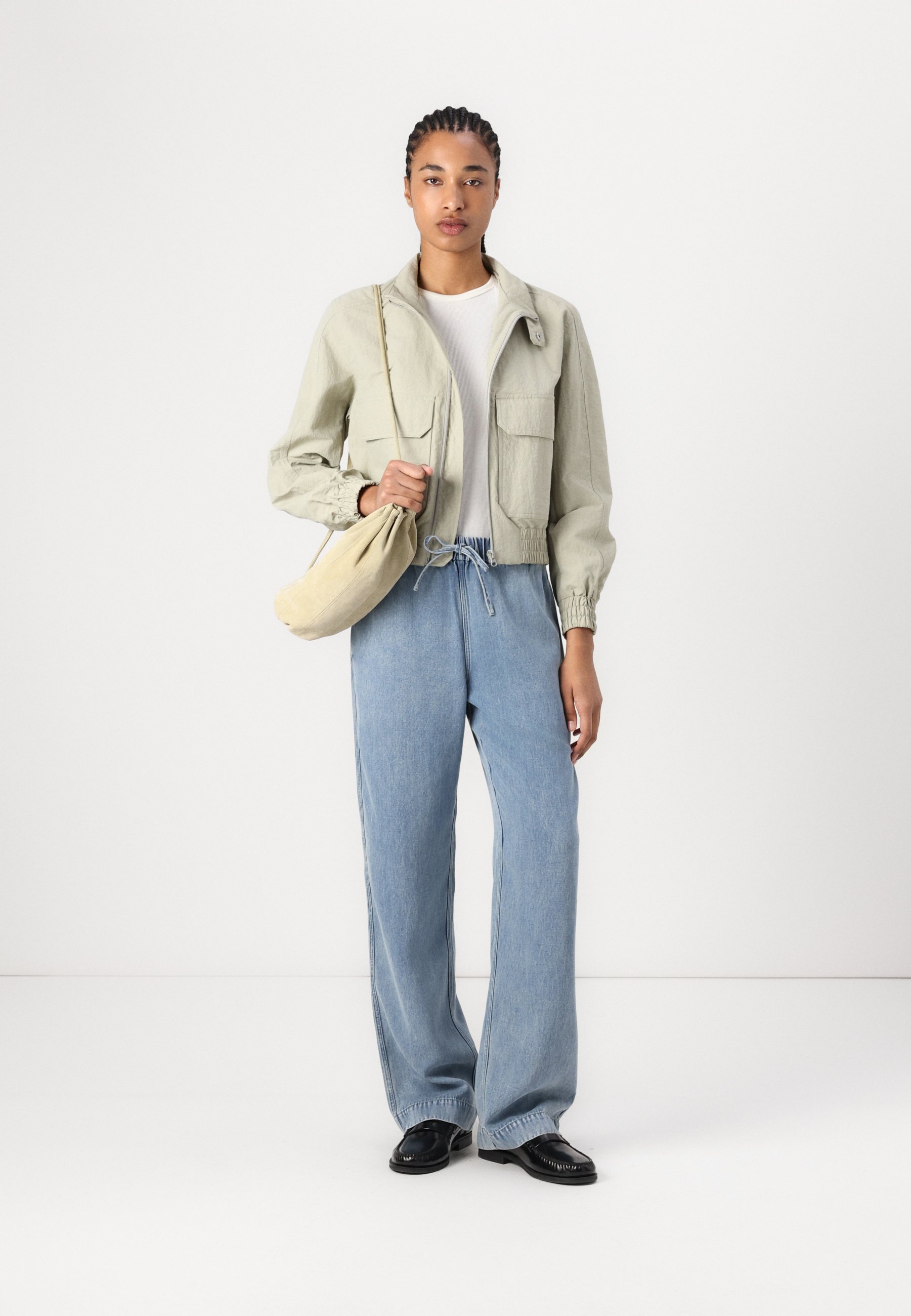 Samsøe Samsøe RIA JACKET - Bomber Jacket - agate gray/light green