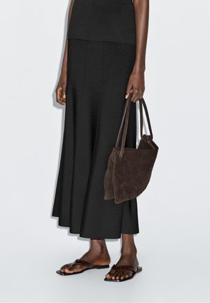 Massimo Dutti LONG KNITTED - Maxirok - black