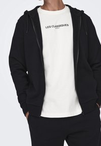 Only & Sons Zip-up sweatshirt - black