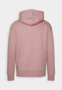 Roze, hoodie met een zachte textuur, met een ontspannen pasvorm, geribbelde boorden en een kangoeroezak ontwerp.