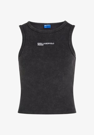 Karl Lagerfeld Jeans, WASHED TANK TOP - Débardeur - black