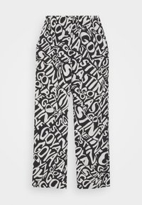 FATOU - Trousers - black/white
