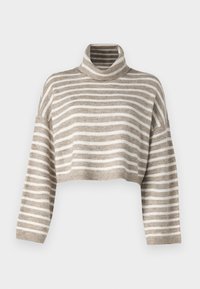 ONLTALIO STRIPE SHORT ROLLNECK  - Trui - weathered teak/birch