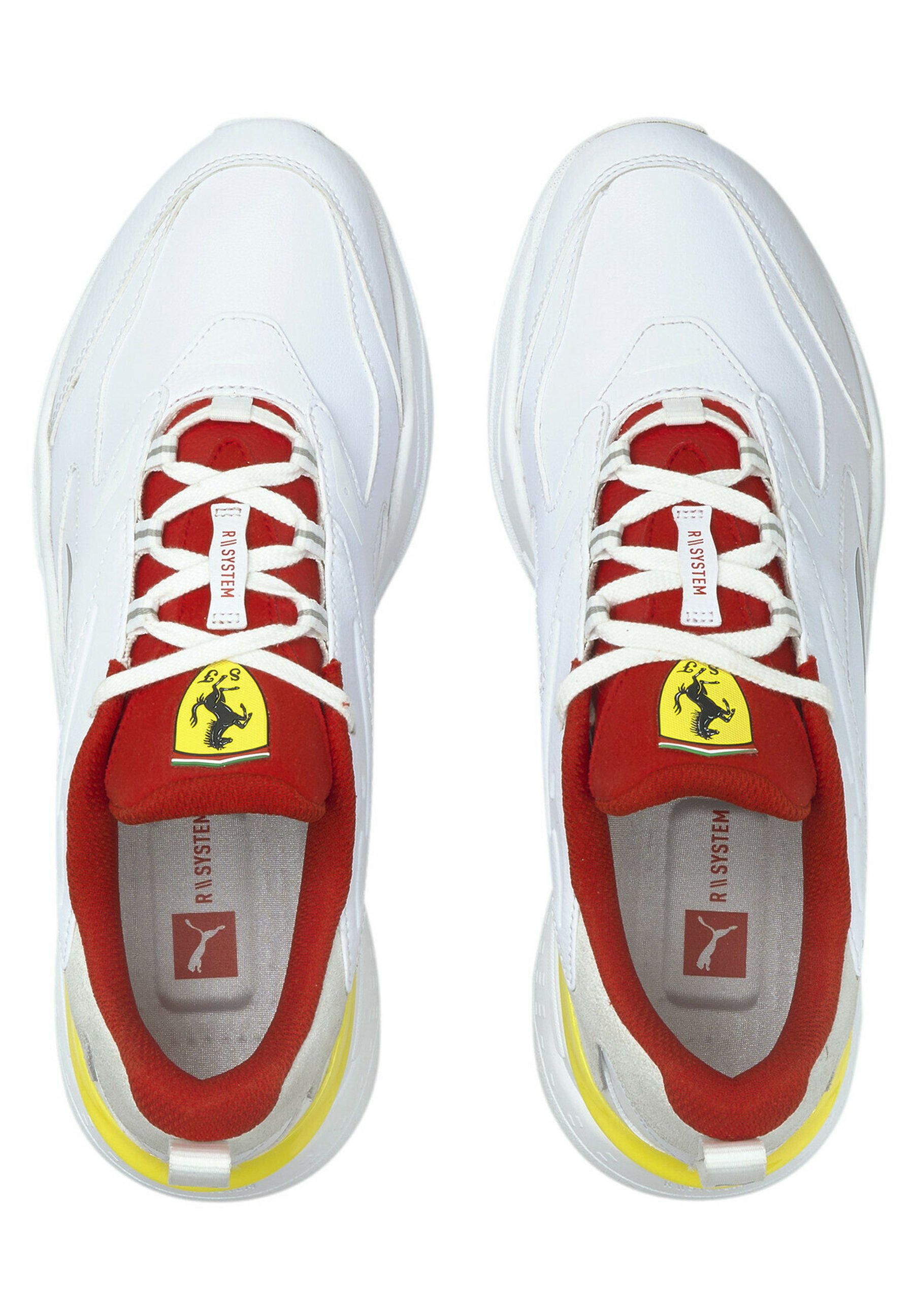 Puma FERRARI RS-FAST - Baskets basses - white-rosso corsa/blanc - ZALANDO.FR