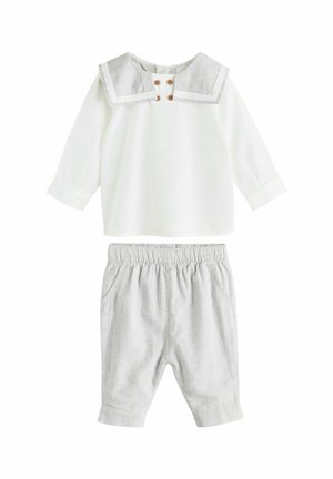 SET - Stoffhose - grey/white