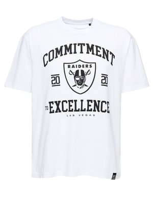 Re:Covered NFL RAIDERS COMMITMENT TO EXCELLENCE - T-shirt con stampa - white