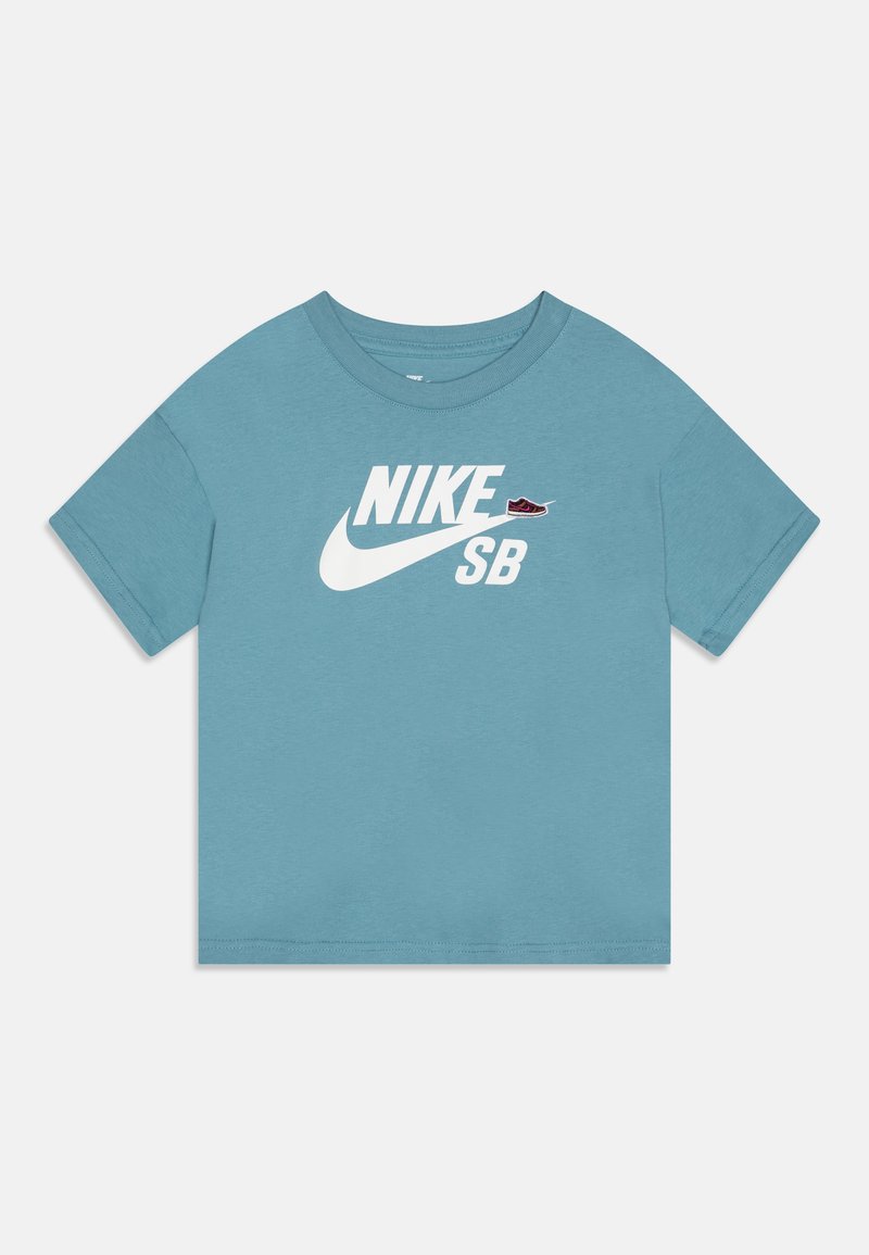 Nike SB TEE LOGO UNISEX - Potiskana majica - denim turquoise