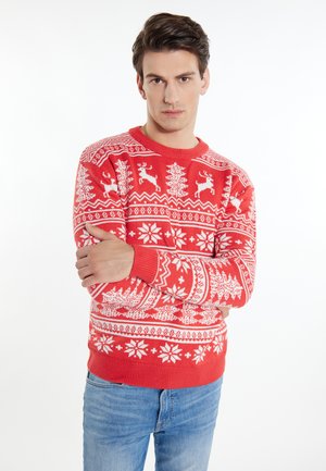 Mo X-MAS MIMO - Pullover - rot weiss