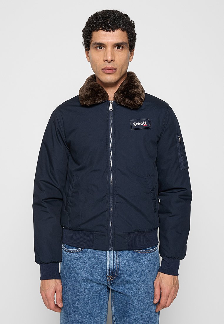 Schott Lichte jas donkerblauw