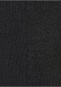 Black ribbed fabric featuring a knit texture with vertical lines. The surface is smooth with slight sheen, showing subtle variations in depth.
