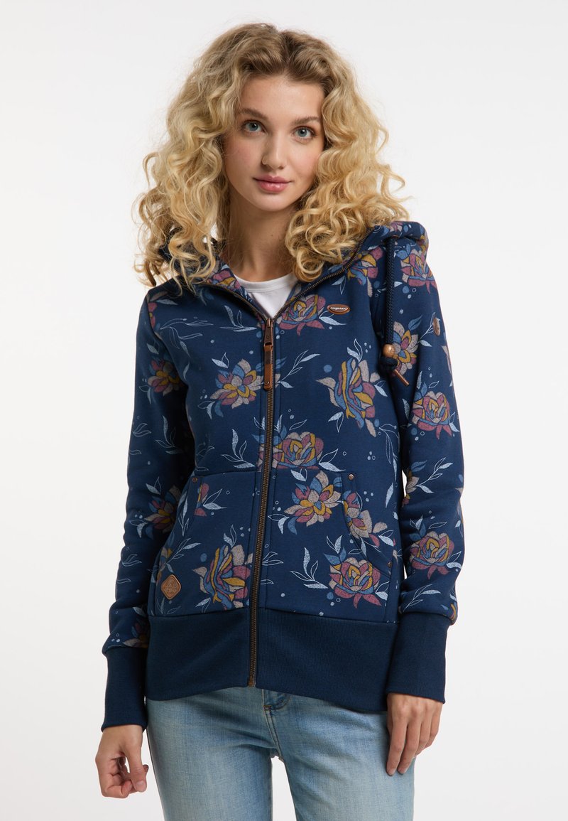 Ragwear NESKA FLOWER ZIP Sweatjacke navy/blau Zalando.de