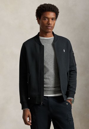 Polo Ralph Lauren DOUBLE-KNIT BOMBER JACKET - Bomber jakna - black