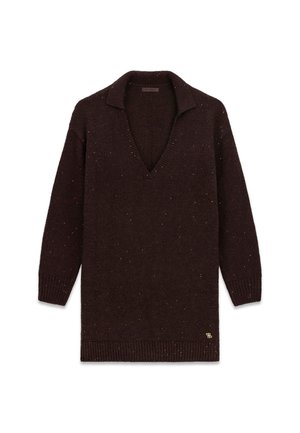 Guess, STRICKMINIKLEID - Robe pull - dunkelbraun