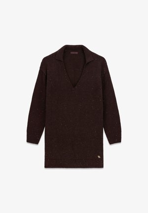 Guess, STRICKMINIKLEID - Robe pull - dunkelbraun
