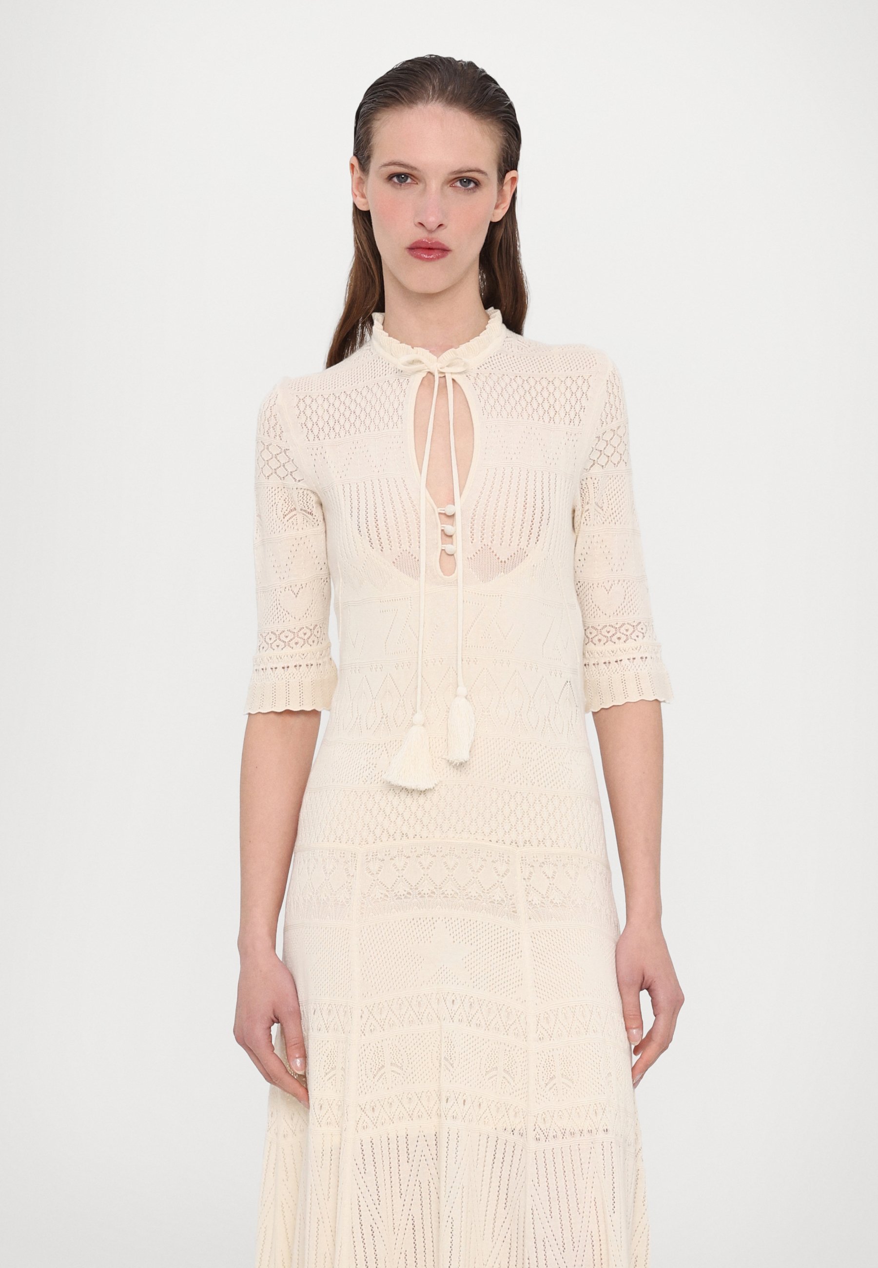 Zadig & Voltaire MEMPHIS - Maxi dress - ecru/off-white - Zalando