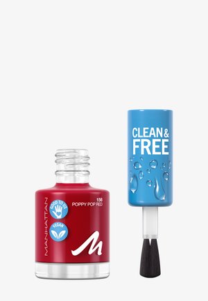 MANHATTAN CLEAN & FREE NAIL POLISH - Nagellak - poppy pop red