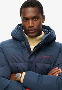 Superdry & Co HOODED MICROFIBRE PUFFER - Vinterjakker - baltic blue