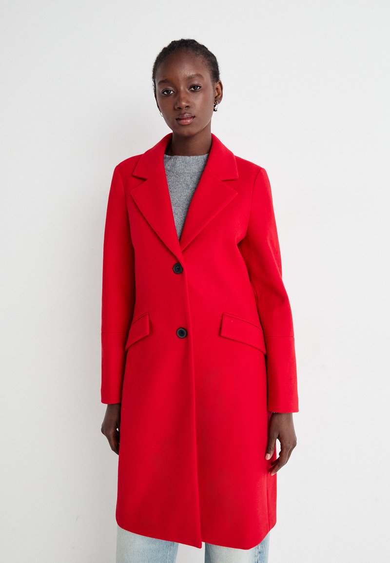 Vero Moda VMFORTUNESARA LONG COAT - Klasický kabát - red