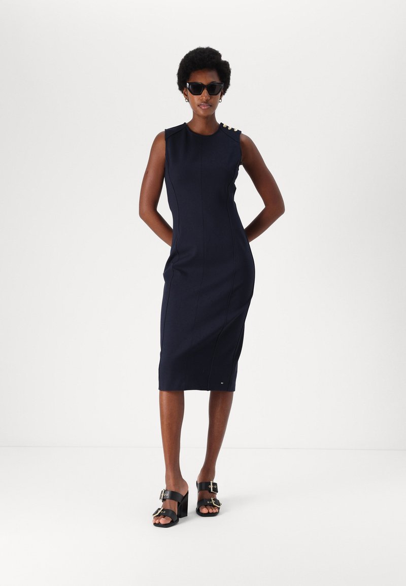 bodycon dress blue and black Royal Blue Satin Spaghetti Strap Homecoming Dresses Sweetheart Bodycon Dress hc463 Blue / US8 main image 1