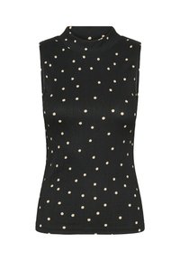 KAKATRINE PRINTED - Top - black deep w sandshell dots