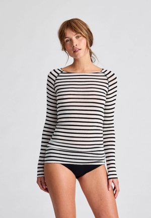 GAI+LISVA AMALIE L/S SAILOR - Langarmshirt - Ecru/Black sailor stripe