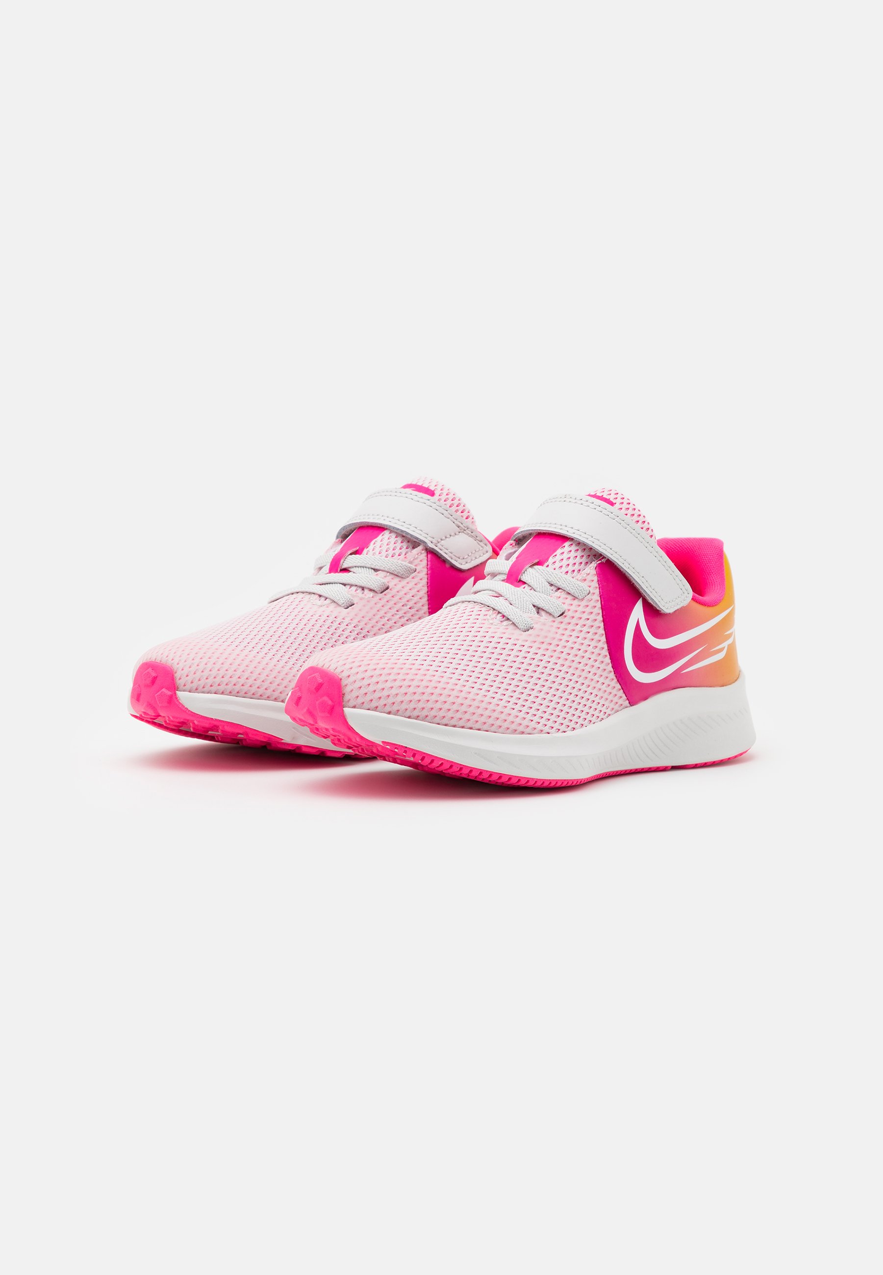 Nike Performance STAR RUNNER 2 SUN UNISEX - Hardloopschoenen neutraal -  platinum tint/summit white/hyper pink/speed yellow/Antraciet - Zalando.nl