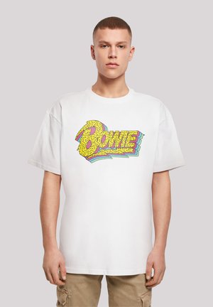 DAVID BOWIE ROCK MUSIC BAND MOONLIGHT LOGO - Print T-shirt - white