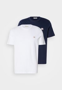 BADGE TEE 2 PACK - T-shirt - bas - bright white/dark sapphire