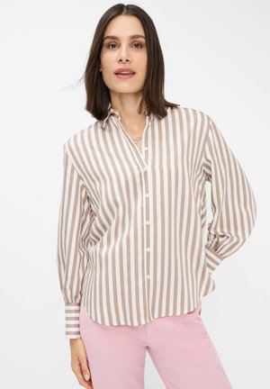 STYLE VIC - Button-down blouse - taupe