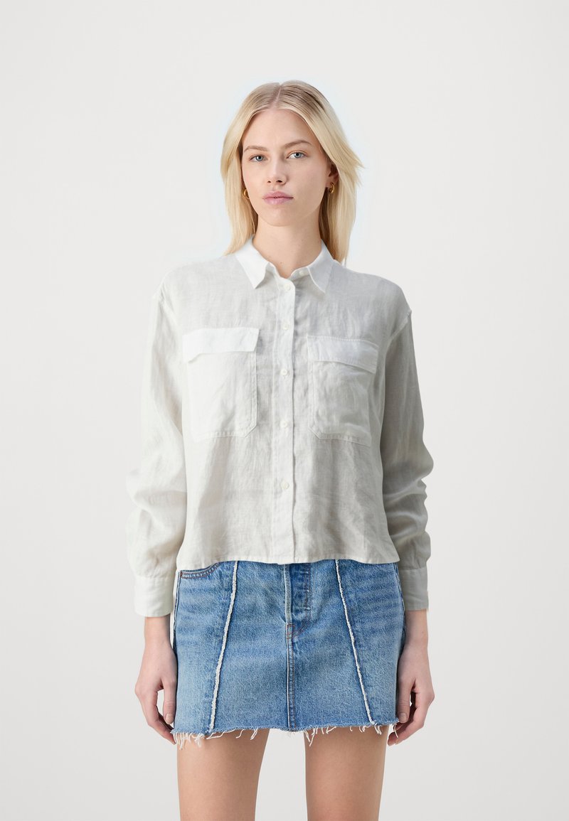 GAP CROPPED SHIRT - Užsagstoma palaidinė - new off white