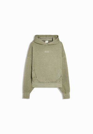 Bershka, WASHED- HOODIE - Sweat à capuche - khaki