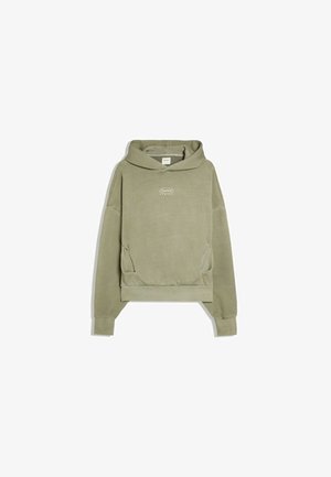 Bershka, WASHED- HOODIE - Sweat à capuche - khaki