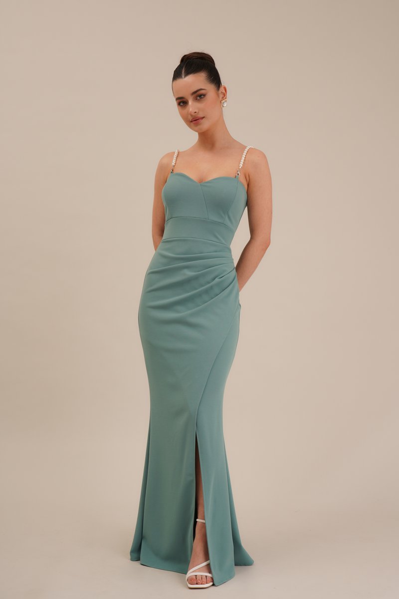 WAL G PETITE SERENA MAXI DRESS - Juhlamekko - sage green